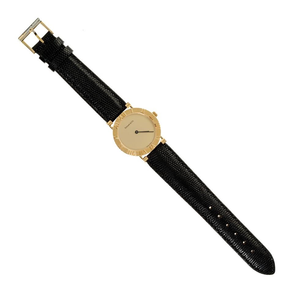  Tiffany & Co Montre-bracelet Atlas unisexe en or jaune Unisexe 
