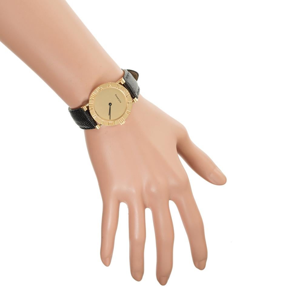 Tiffany & Co Montre-bracelet Atlas unisexe en or jaune 4