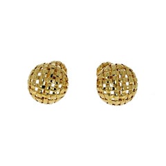 Tiffany & Co. Yellow Gold Vannerie Cufflinks and Studs Dress Set