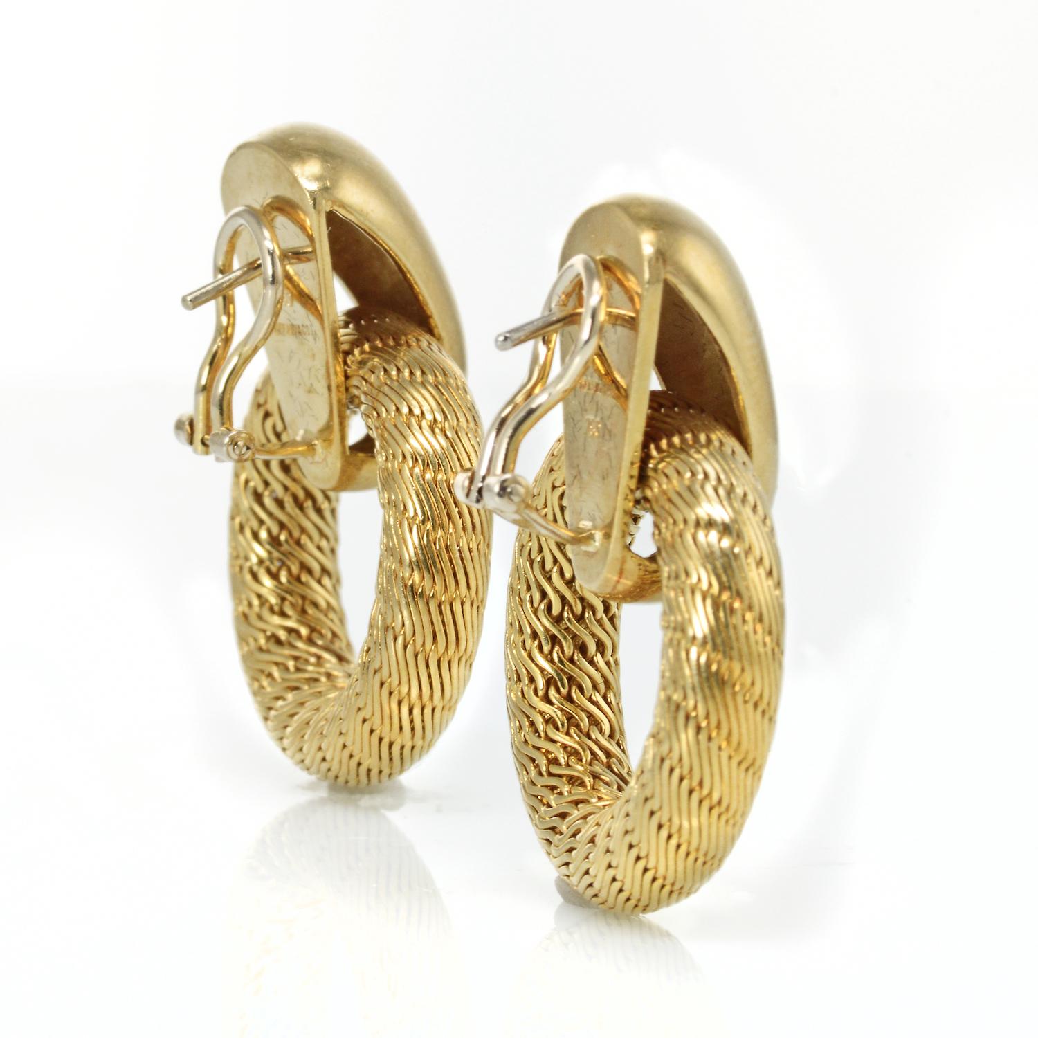 vintage earrings gold