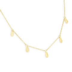 Tiffany & Co. Yellow Gold Vintage Elsa Peretti Five Teardrop Necklace