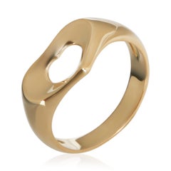 Tiffany & Co. Yellow Gold Vintage Elsa Peretti Open Heart Ring