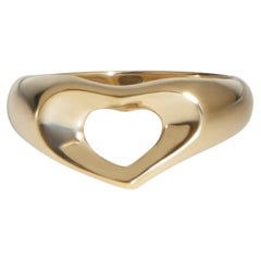 Tiffany & Co. Yellow Gold Vintage Elsa Peretti Open Heart Ring