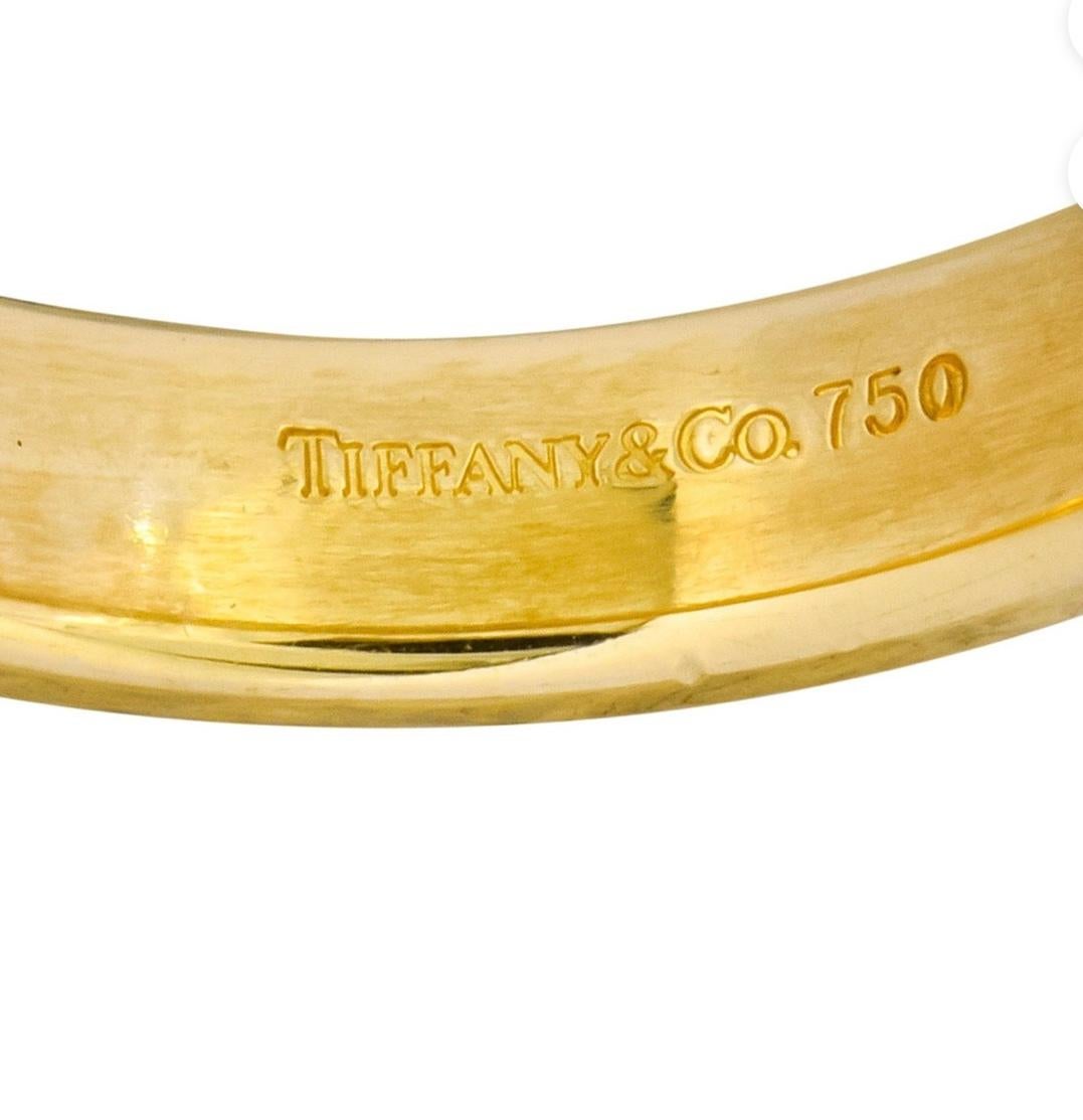 Tiffany & Co. Yellow Gold Wide Plain Wedding Band Ring 8.5 Grams, Estate 2