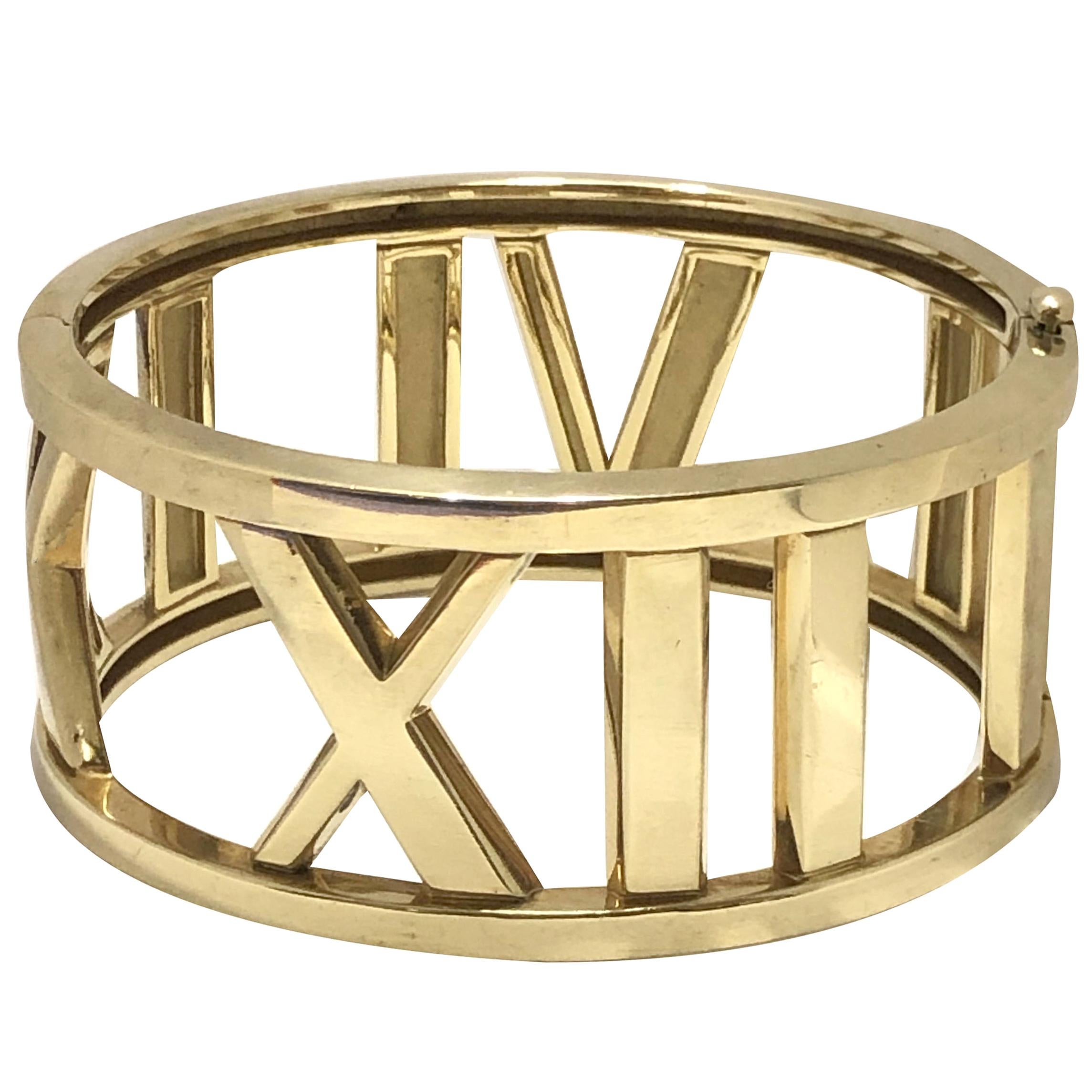 Tiffany & Co. Bracelet large en or jaune de la collection Atlas en vente