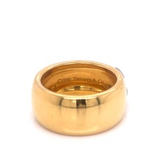 Tiffany & Co. Yellow Gold Wide Band with Flower Diamonds