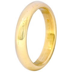 Tiffany & Co. Yellow Gold Wide Plain Wedding Band Ring 8.5 Grams, Estate