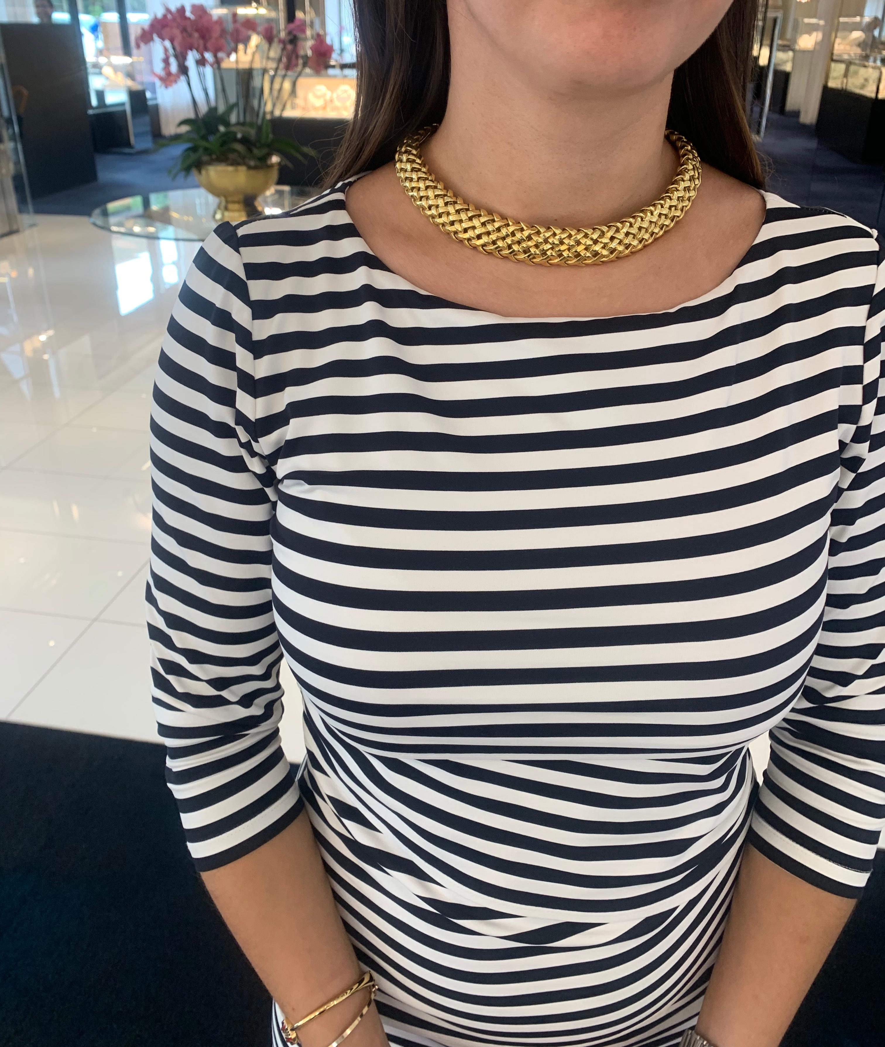 Tiffany & Co. Yellow Gold Woven Necklace 1