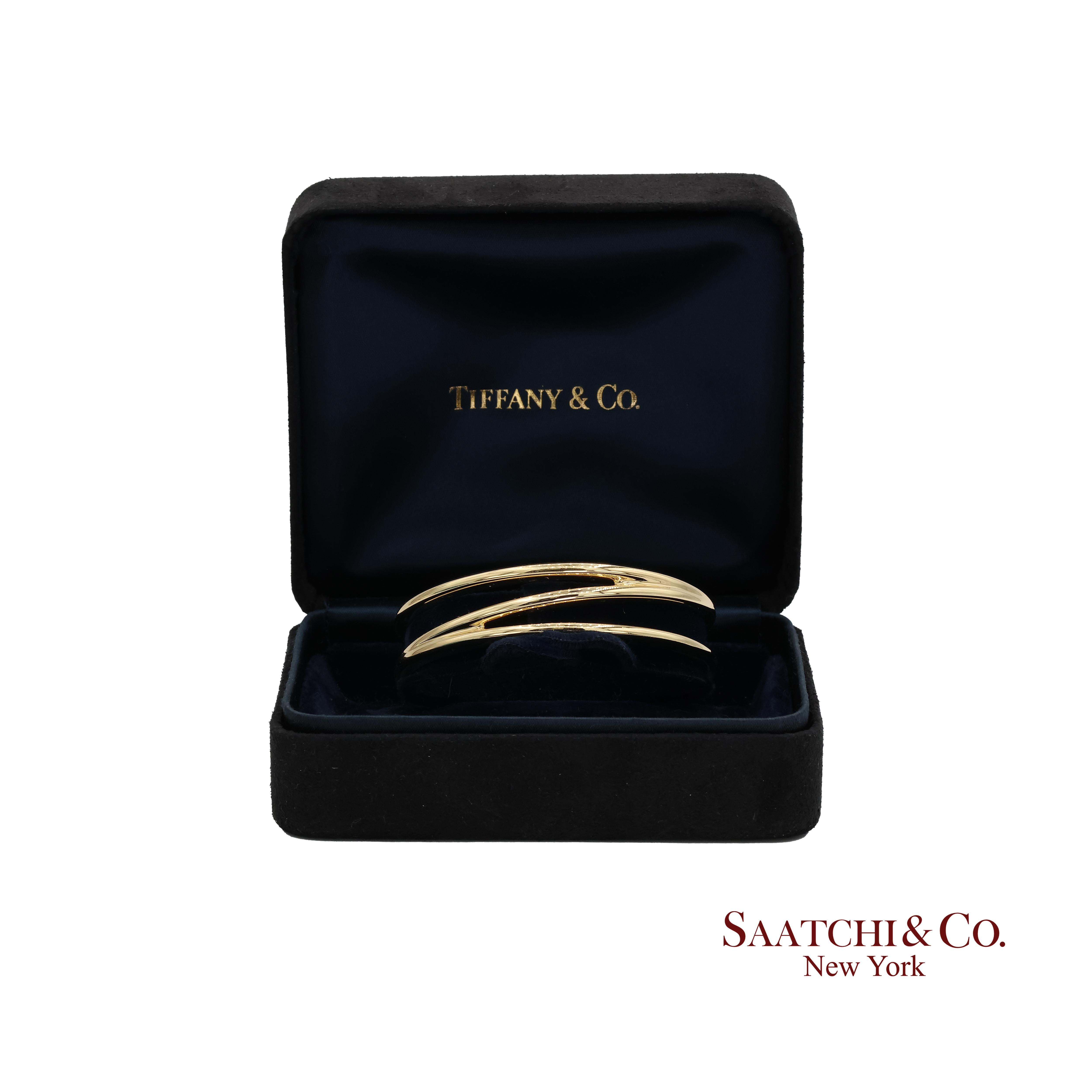 Tiffany & Co. Pulsera Puño Zigzag Oro Amarillo 18k en venta 5