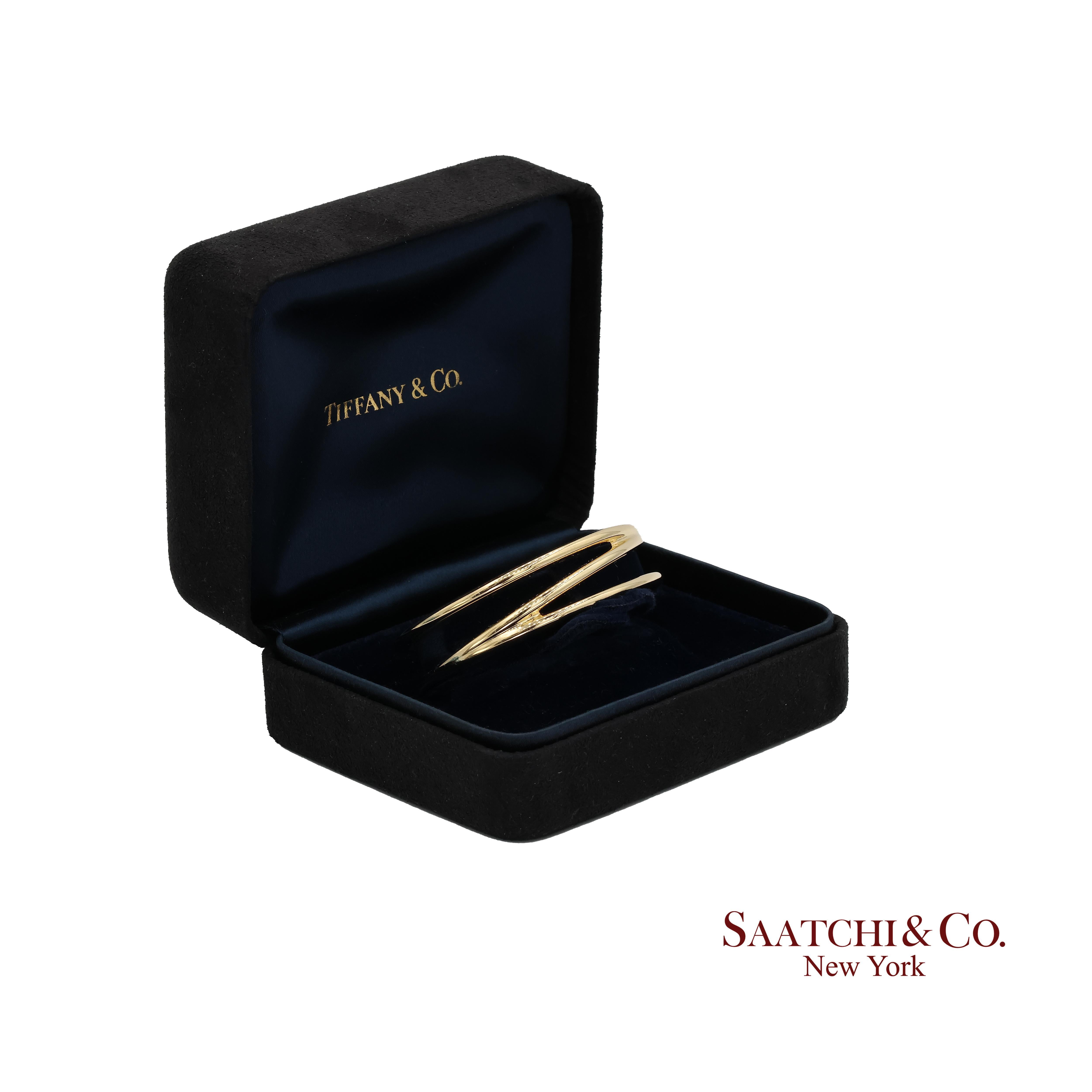 Tiffany & Co. Pulsera Puño Zigzag Oro Amarillo 18k en venta 6