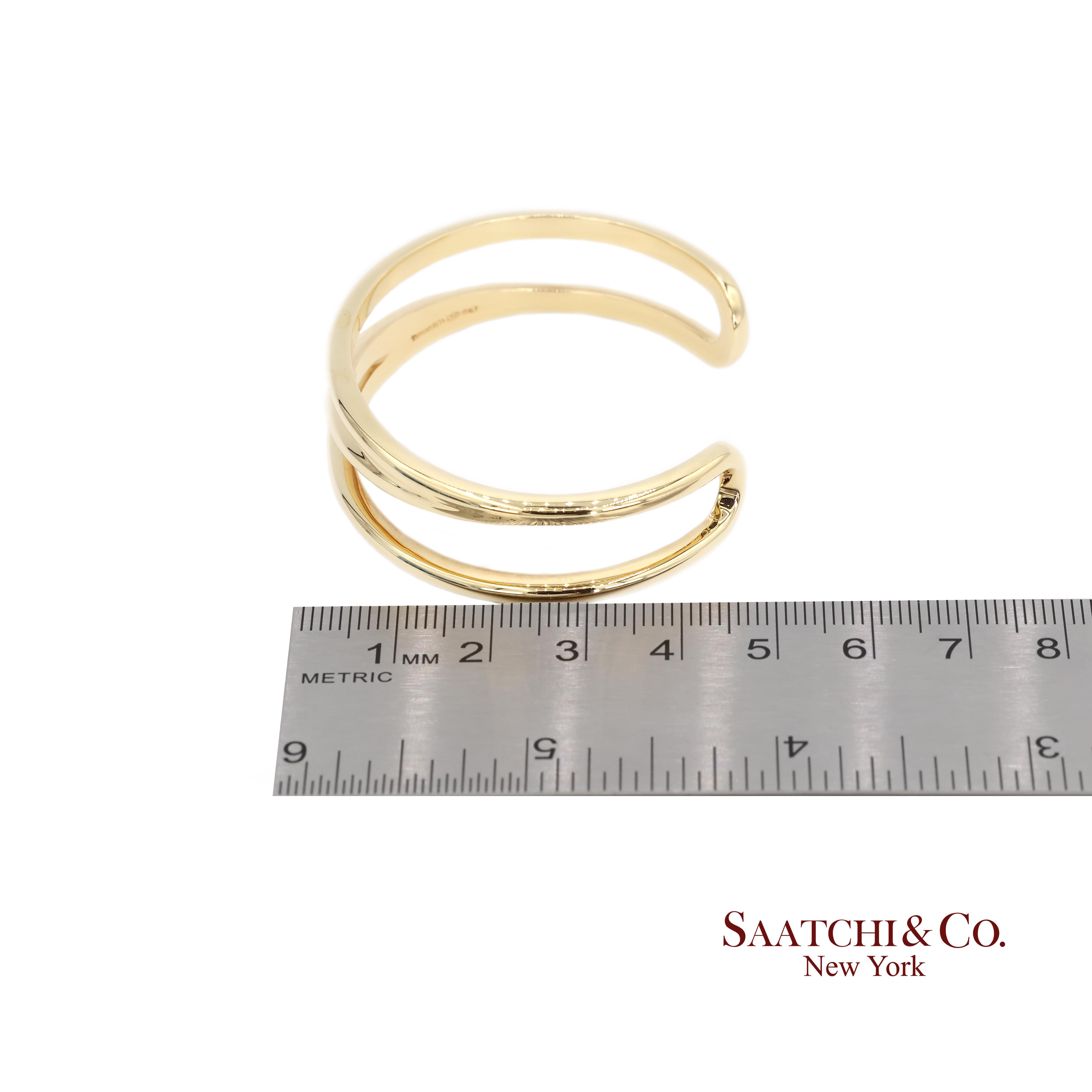 Tiffany & Co. Pulsera Puño Zigzag Oro Amarillo 18k en venta 3