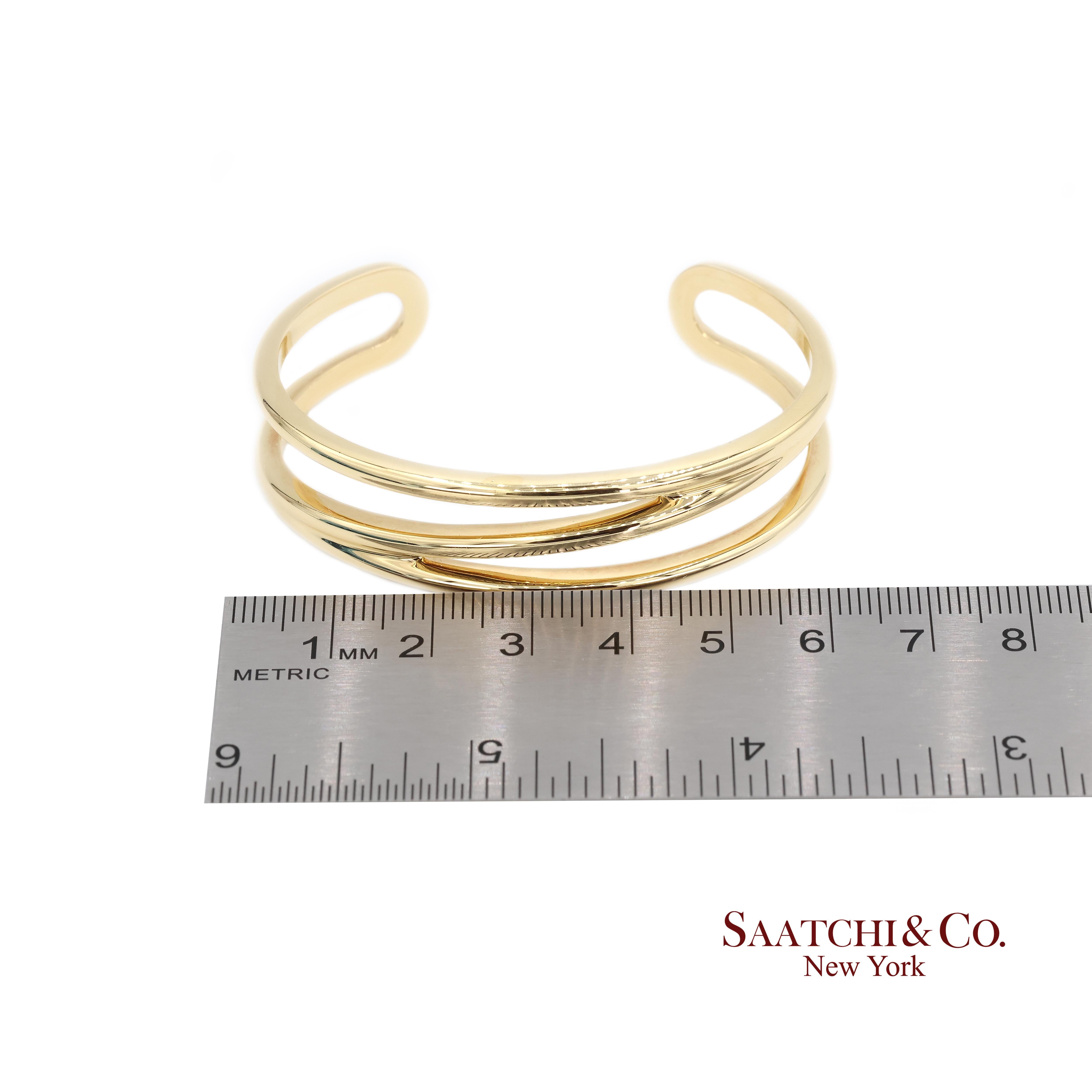 Tiffany & Co. Pulsera Puño Zigzag Oro Amarillo 18k en venta 4