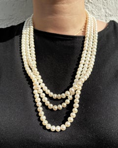 Tiffany & Co. Ziegfeld Collection 80" Pearl Wrap Necklace 7.5-8.5mm
