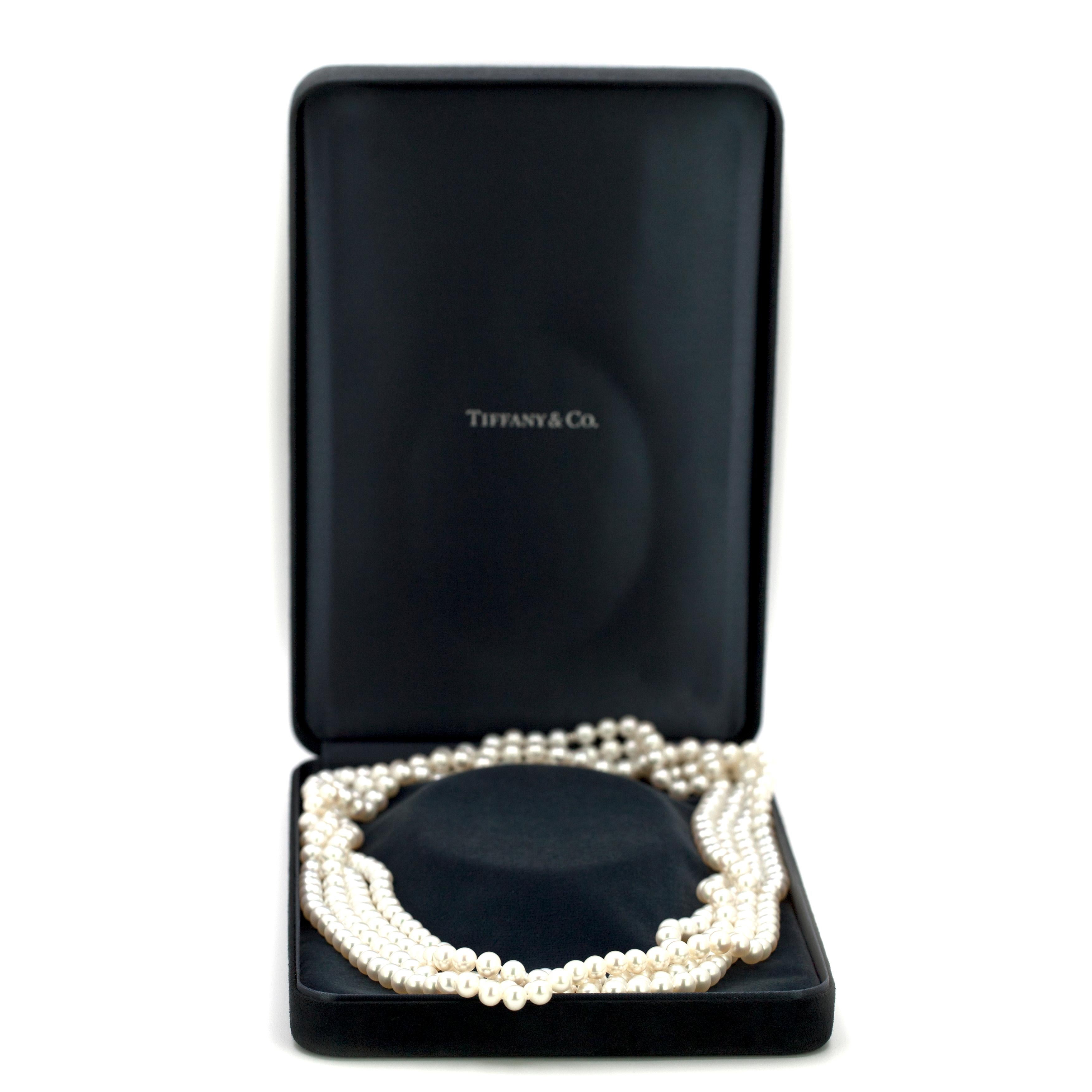 Tiffany & Co. Ziegfeld Collection Pearl Necklace In Excellent Condition In Los Angeles, CA