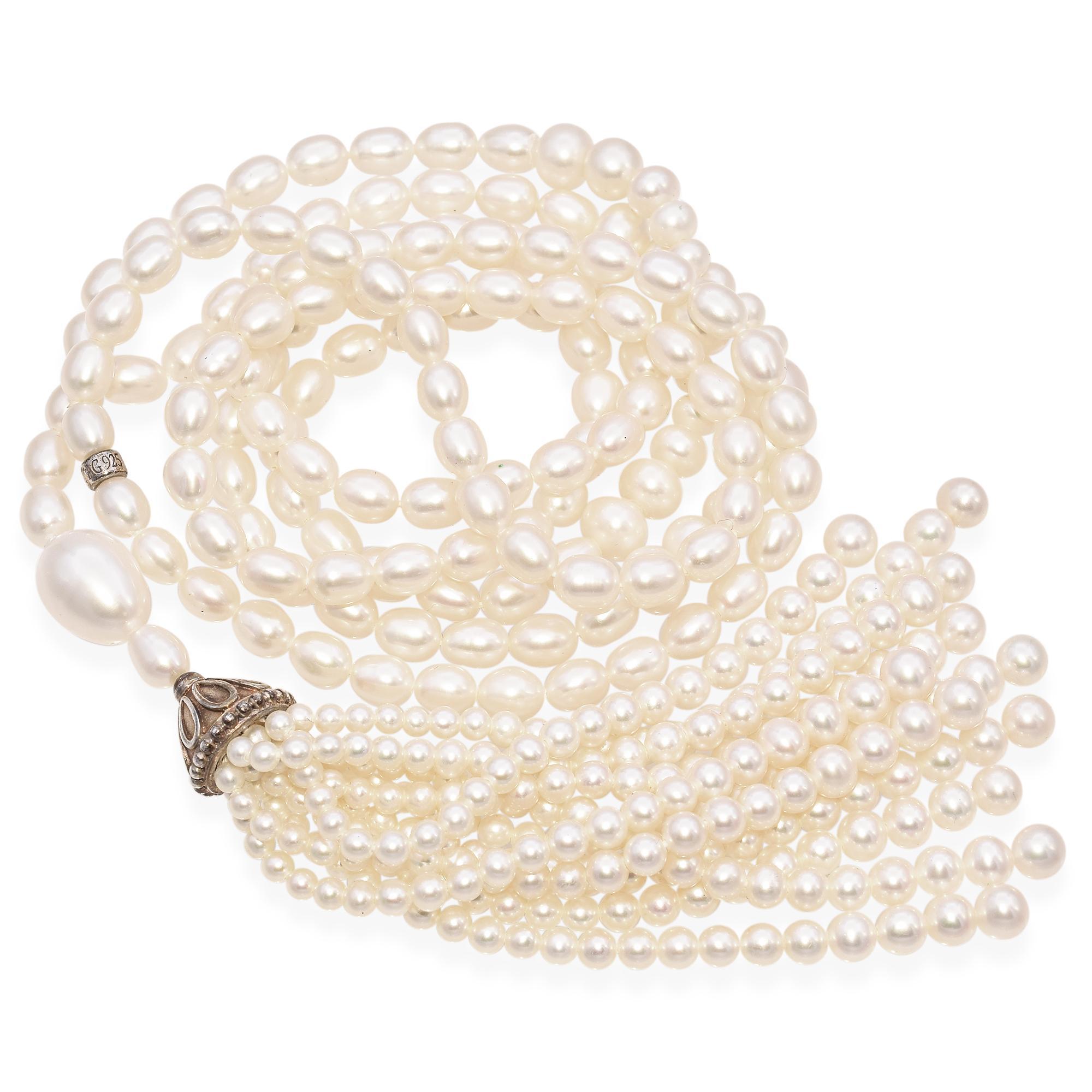 Tiffany & Co Ziegfeld Collection Tassel Freshwater Pearl Necklace In Good Condition In New York, NY