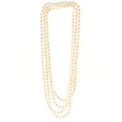 Tiffany & Co. Ziegfeld Double Strand Necklace Freshwater Pearls with Sterling