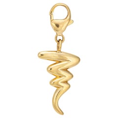 Tiffany & Co Zig Zag Charm Paloma Picasso Estate 18k Gold Squiggle Pendant