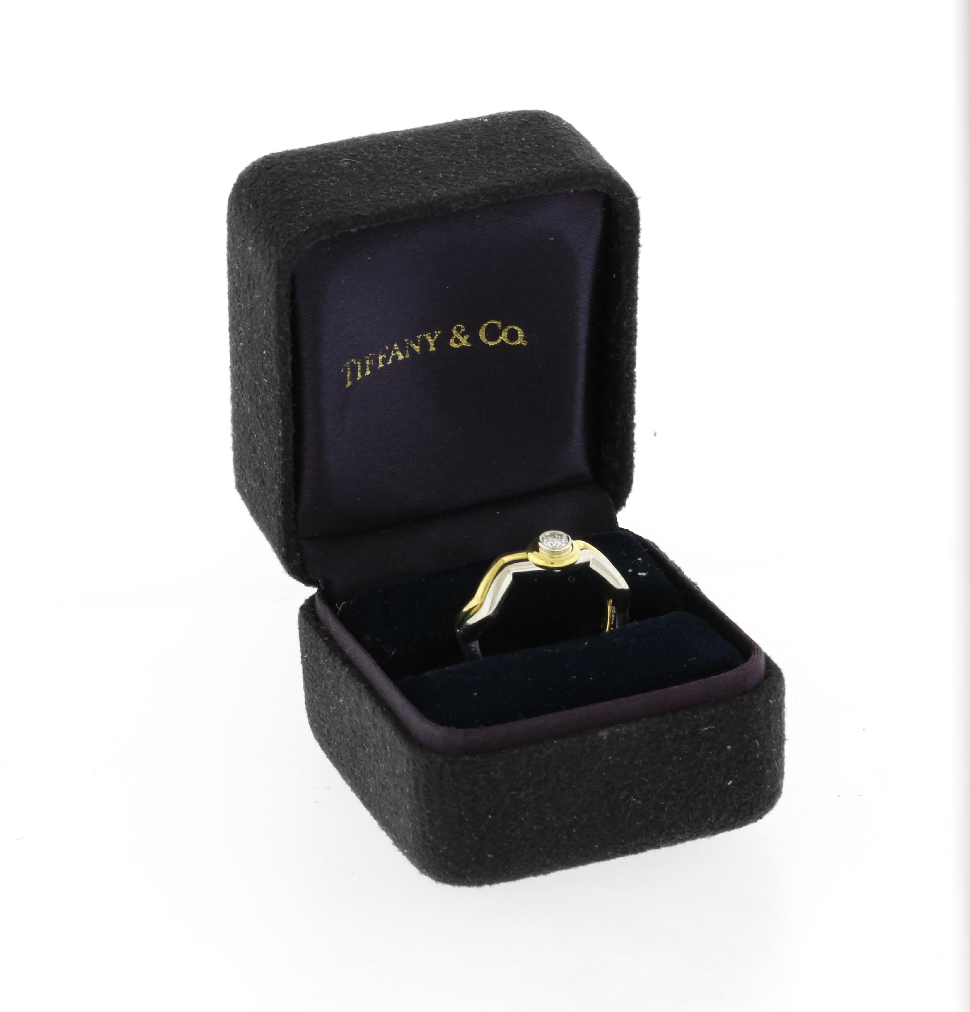 Brilliant Cut Tiffany & Co. Zig Zag Diamond Ring and Band