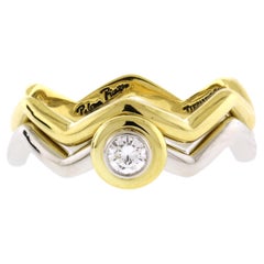 Tiffany & Co. Zig Zag Diamond Ring and Band