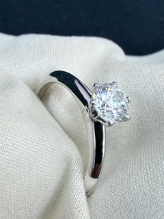 Tiffany & Co.0.56ct Diamond Platinum Tiffany Setting Solitaire Ring VVS1 Clarity