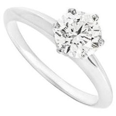 Tiffany & Co.0.56ct Diamond Platinum Tiffany Setting Solitaire Ring VVS1 Clarity