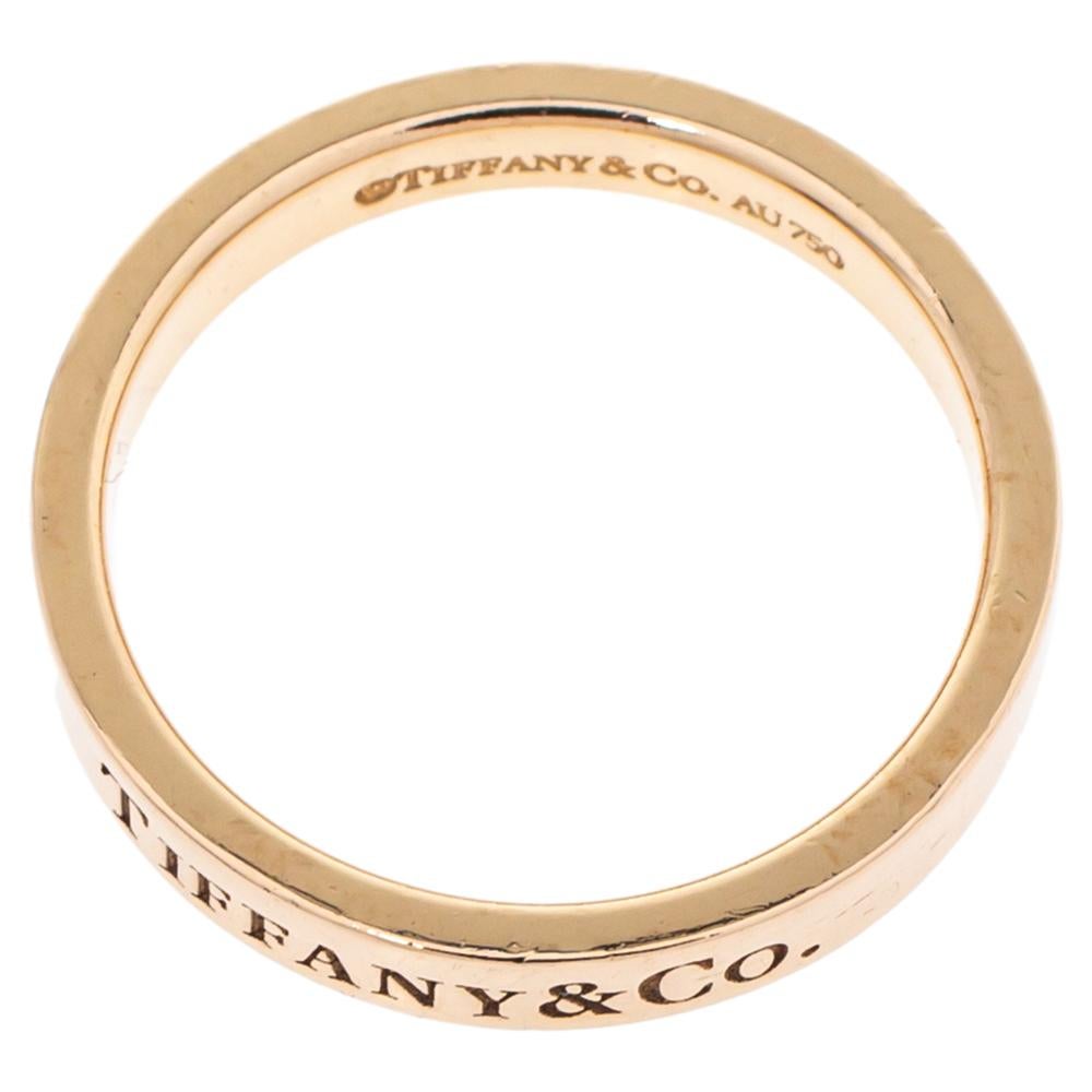 Women's Tiffany & Co.18K Rose Gold Band Ring Size 51