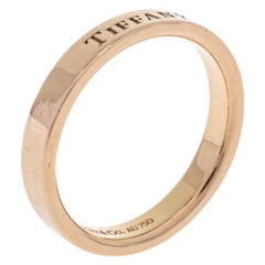 Tiffany & Co.18K Rose Gold Band Ring Size 51