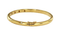 Tiffany & Co.18k Yellow Gold Diamond Etoile Bangle Bracelet, Medium Size