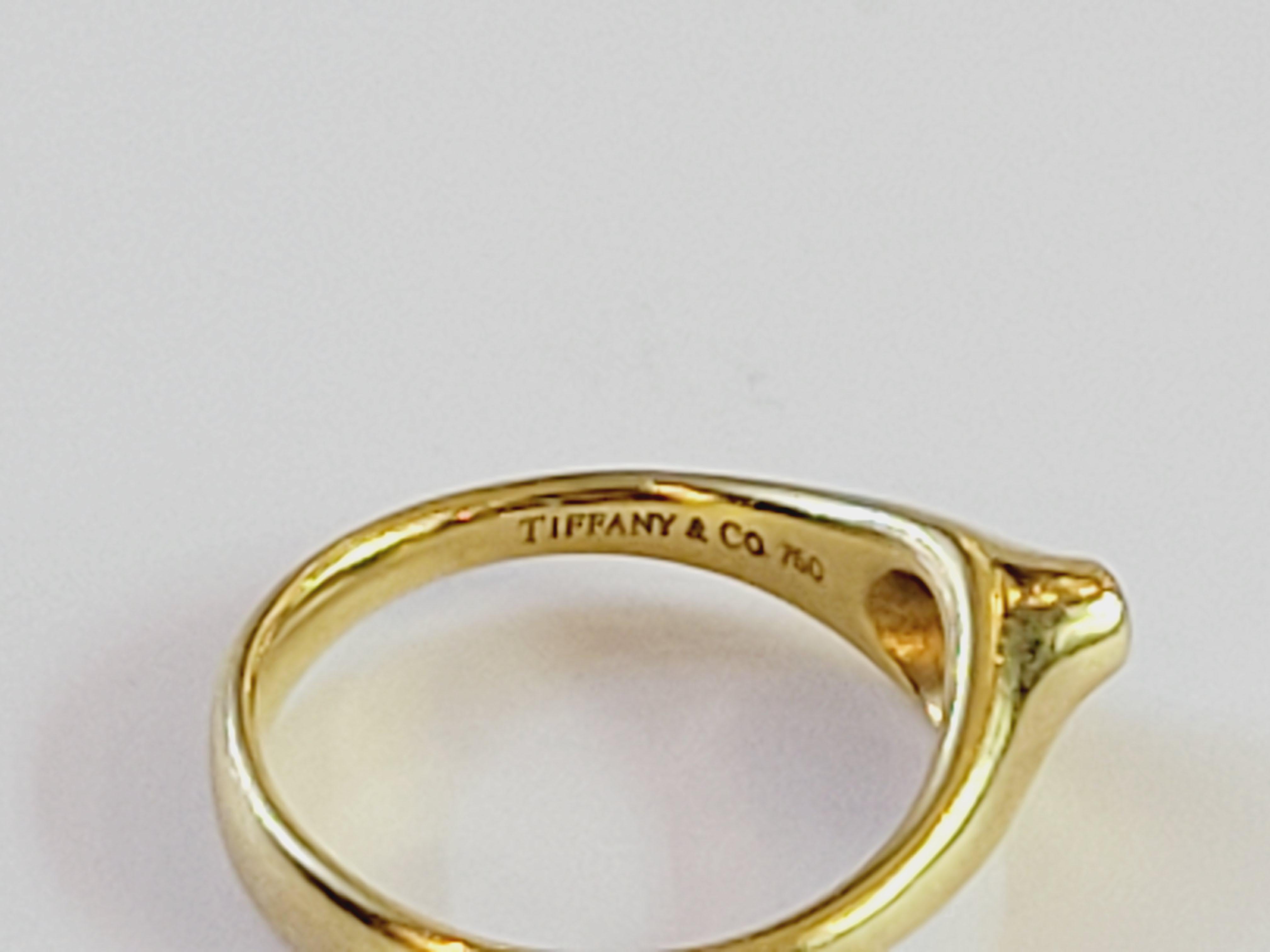 Taille ronde Tiffany & Co.Golda Peretti for Tiffany & Co. 18k Yellow Gold Elsa Peretti Diamond Pointed Top Ring en vente