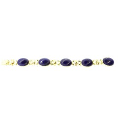 Tiffany & Co.: Vintage-Armband aus feinem Gelbgold mit Lapislazuli-Gliedern, um 1950