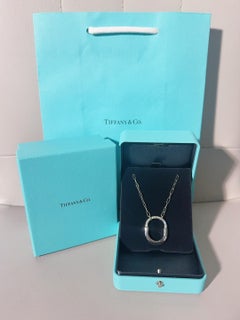 Tiffany & Co.Lock Collection White Gold Half-Pave Diamond Double U Lock Necklace