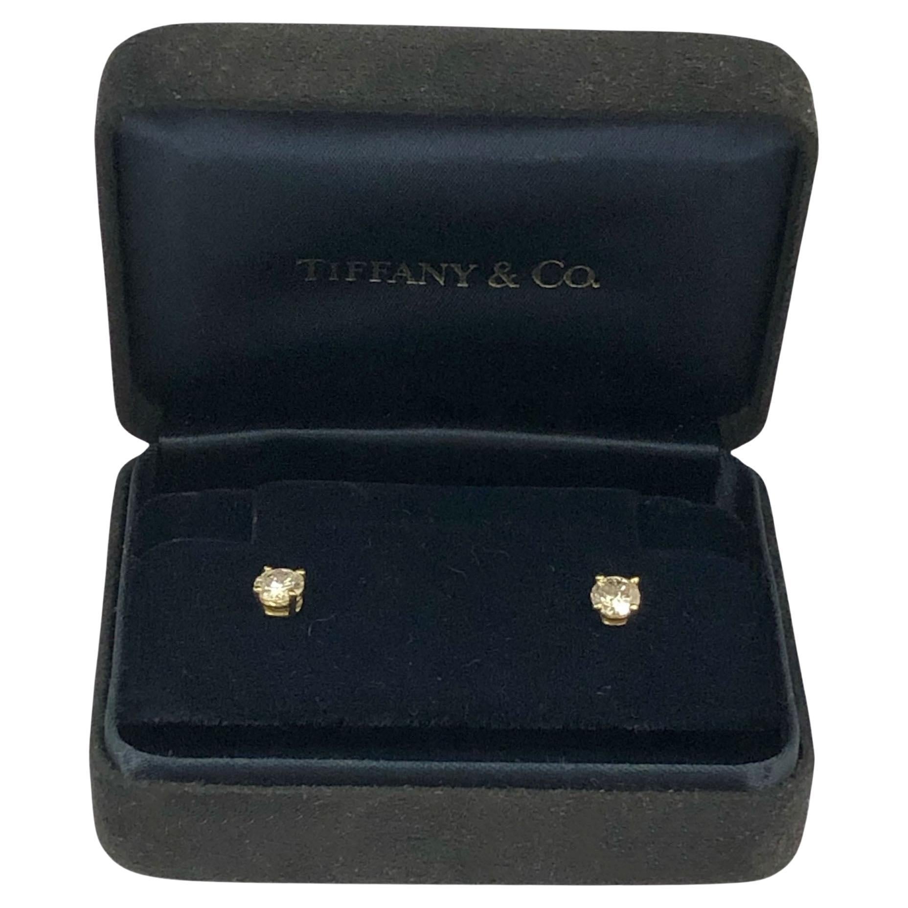 Tiffany & Company - Boucles d'oreilles en diamant de 1,12 carat G VS en vente
