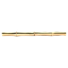 Tiffany & Company 14 Karat Yellow Gold Vintage Bamboo Tie Clip