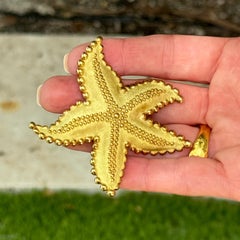 Tiffany & Company 18 Karat Gelbgold Seestern-Brosche/Anstecknadel