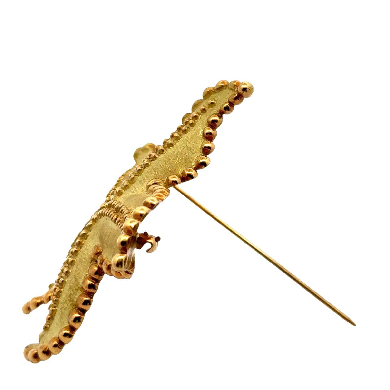 Tiffany & Company 18 Karat Yellow Gold Starfish Brooch Pin In Excellent Condition In Boca Raton, FL