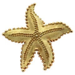 Tiffany & Company 18 Karat Yellow Gold Starfish Brooch Pin
