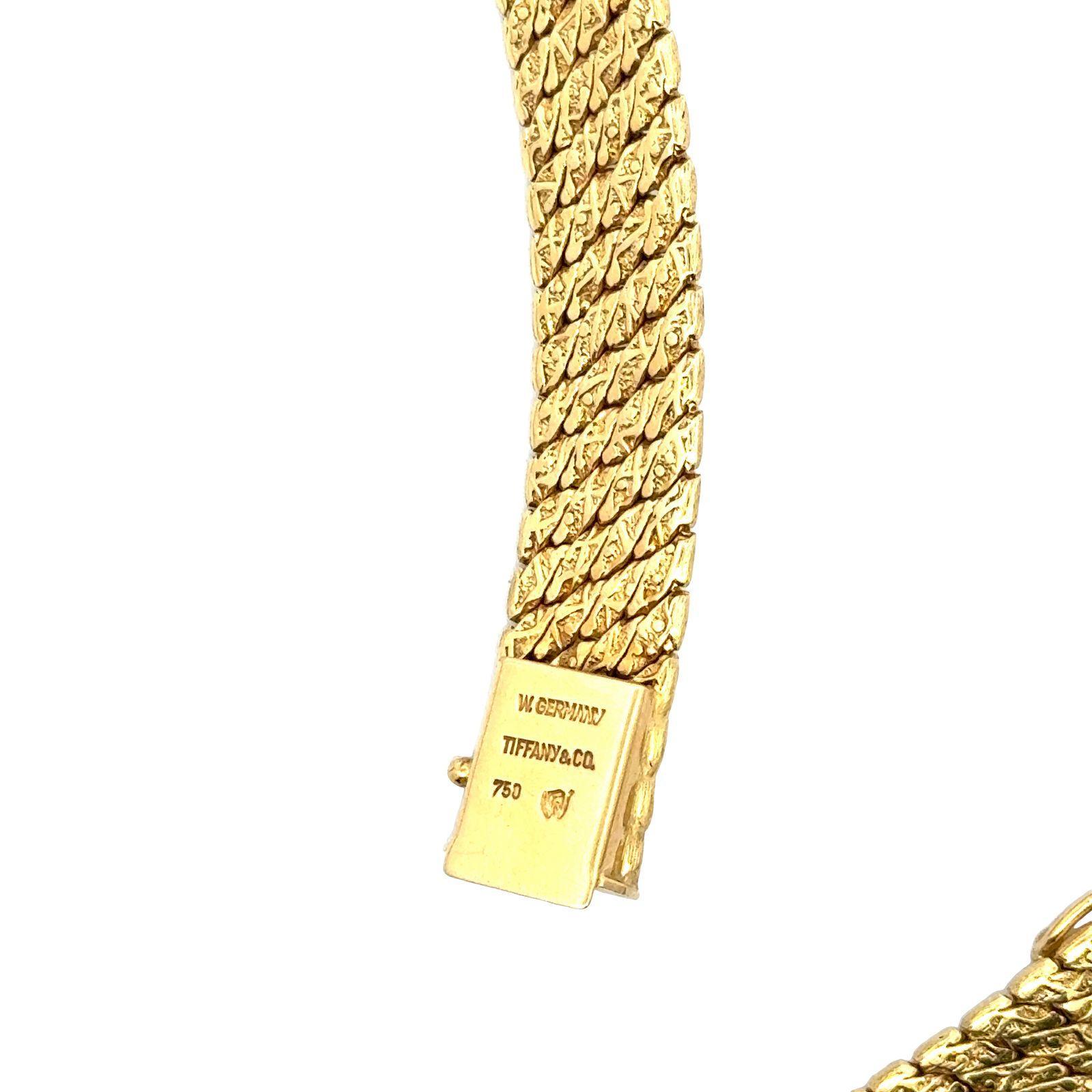 Tiffany & Company 18 Karat Gelb Textured Gold Vintage Halskette Deutschland im Zustand „Hervorragend“ im Angebot in Boca Raton, FL