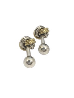 Tiffany & Company 18k and Steling Knot Cufflinks
