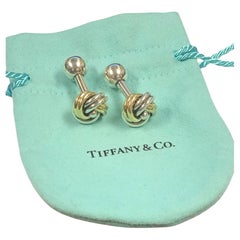 Tiffany & Company 18k and Steling Knot Cufflinks