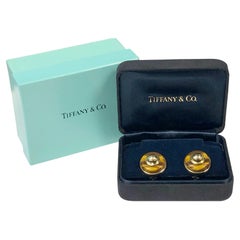 Retro Tiffany & Company 18k Tigers Eye Earrings