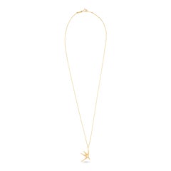 Tiffany & Company 18K Yellow Gold Diamond Starfish Pendant on 18K Yellow Gold Ch