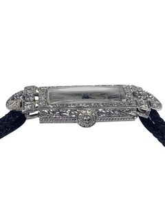 Tiffany & Company 1920s Art Deco Platinum and Diamond C.H. Montre-bracelet Meylan