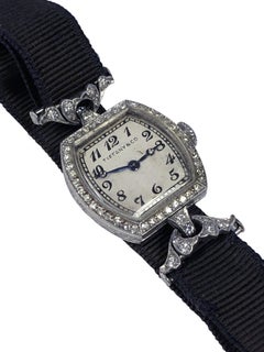 Tiffany & Company 1920s Ladies Platinum and Diamond Wrist Watch