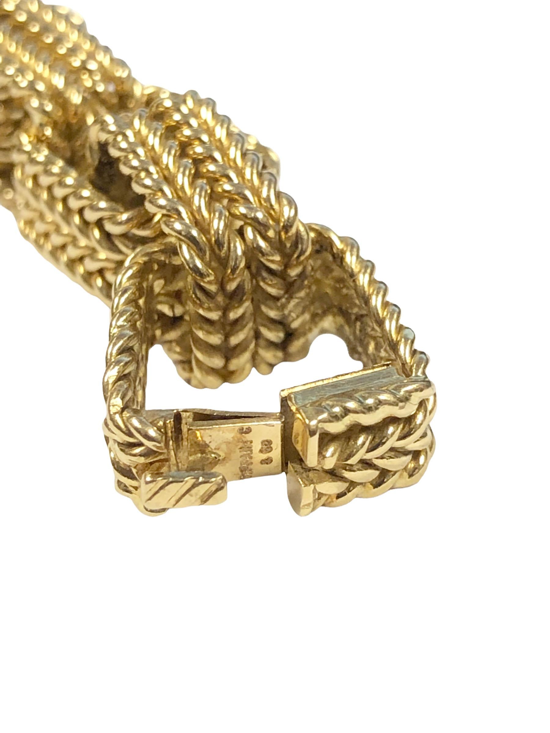Women's or Men's Tiffany & Co. 1960s Yellow Gold Box Link Bracelet