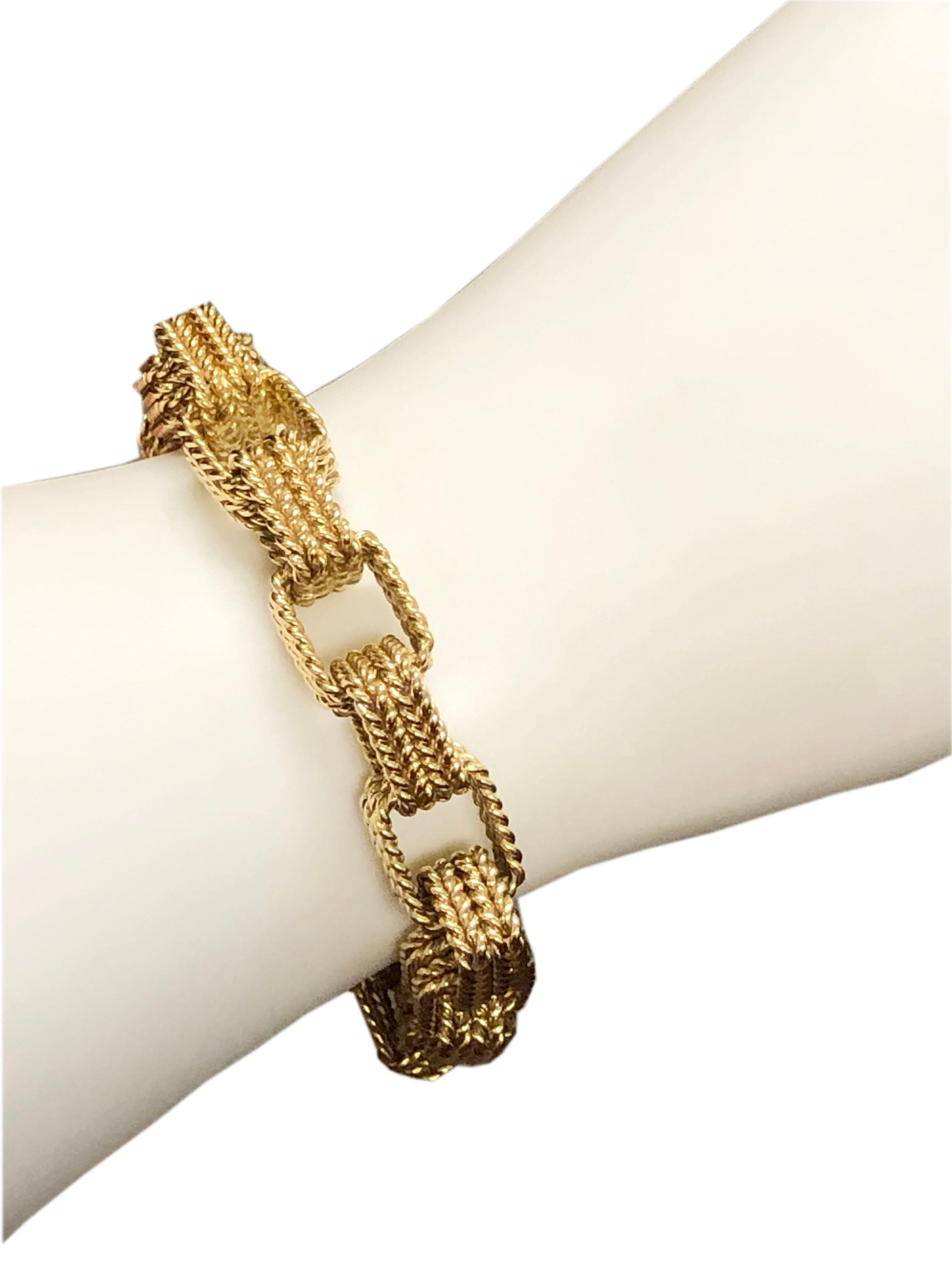 Tiffany & Co. 1960s Yellow Gold Box Link Bracelet 2