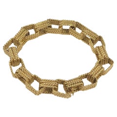 Tiffany & Co. 1960s Yellow Gold Box Link Bracelet