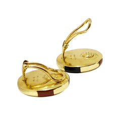Tiffany & Co. Angela Cummings Polka Dot Gold and Stone Inlay Earrings