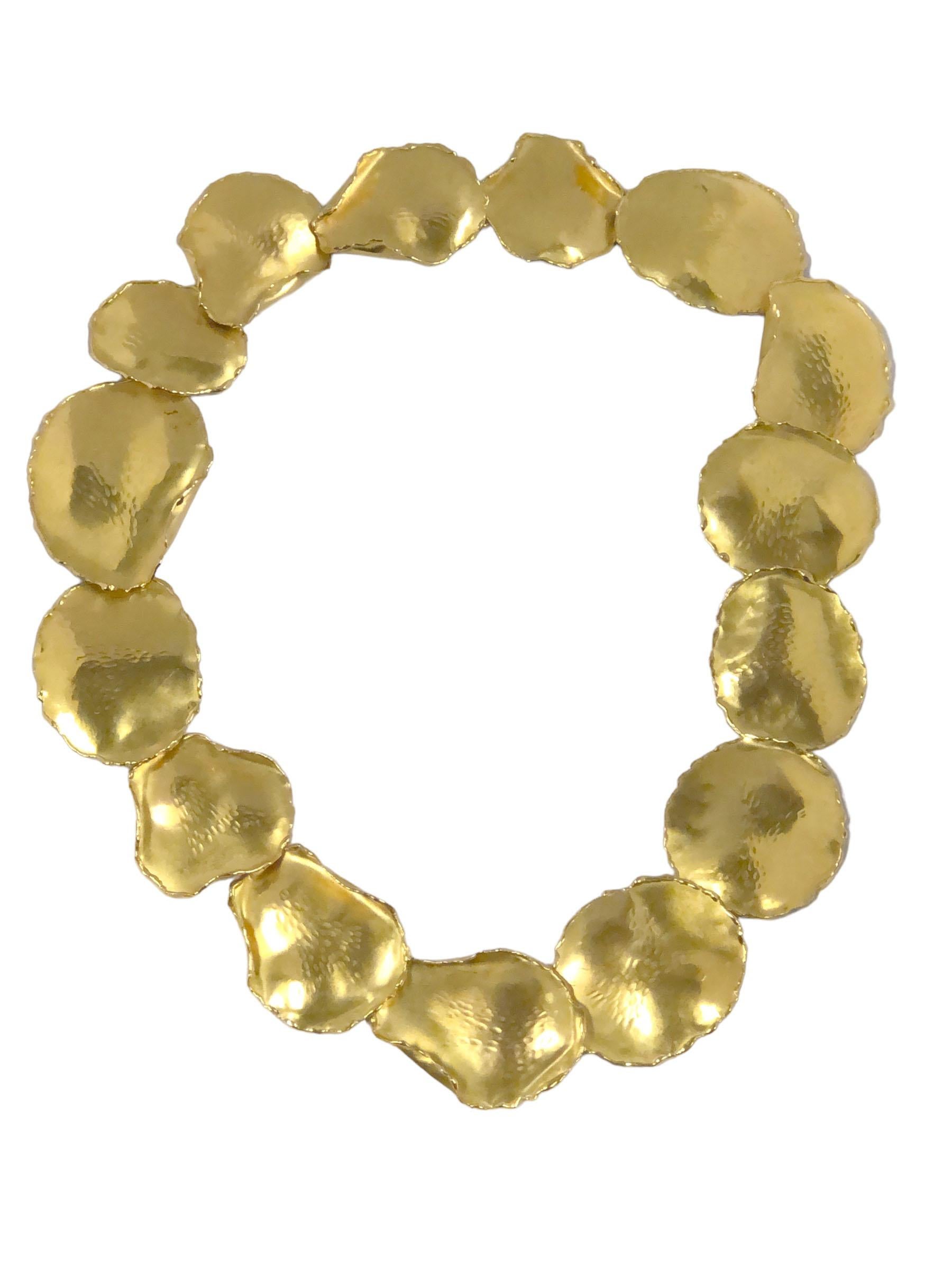 Tiffany & Company Angela Cummings Vintage Gelbgold-Blütenblätter-Halskette für Damen oder Herren im Angebot