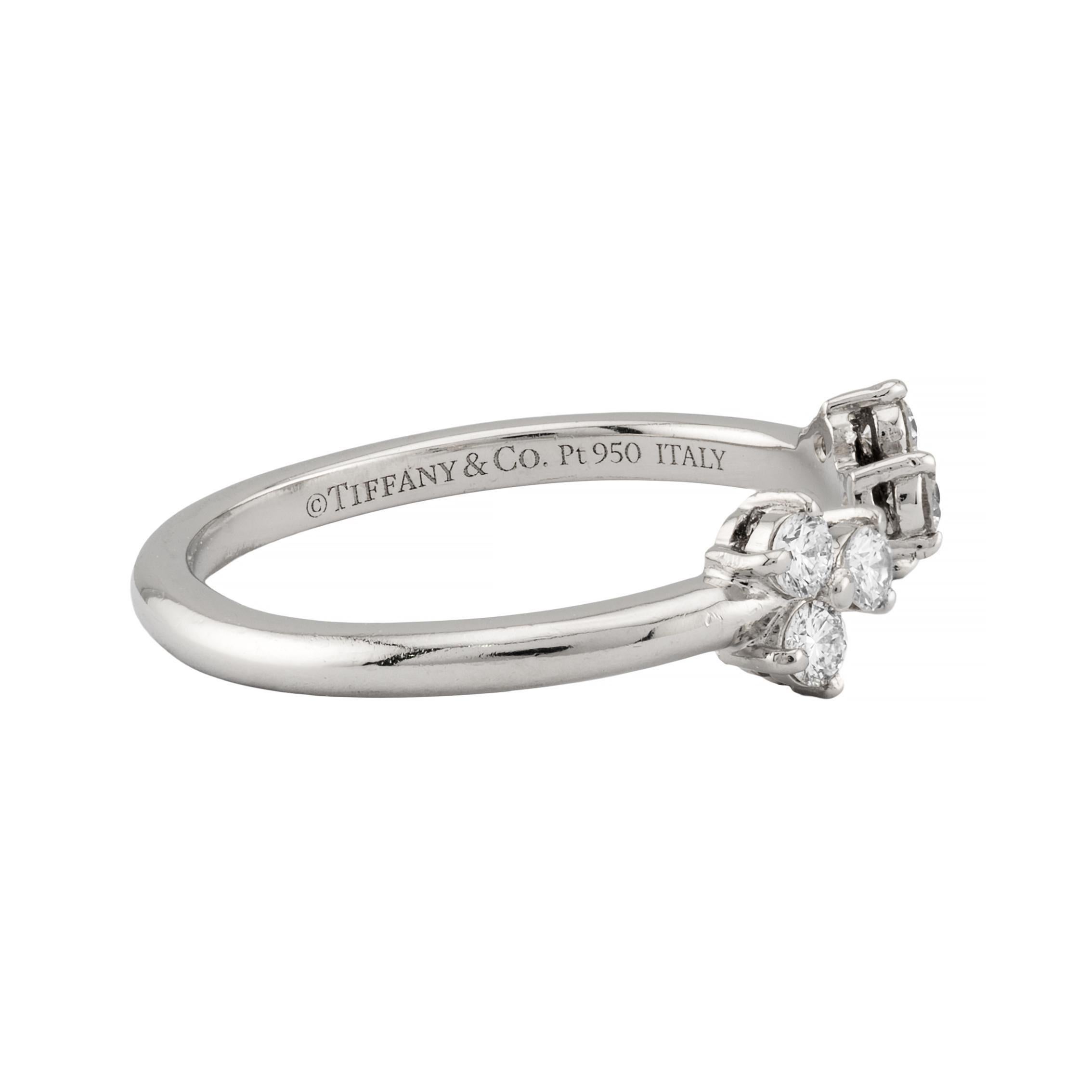 Tiffany & Company Aria 0,28 Karat Offener Diamantring aus Platin mit offenem Diamanten (Brillantschliff)