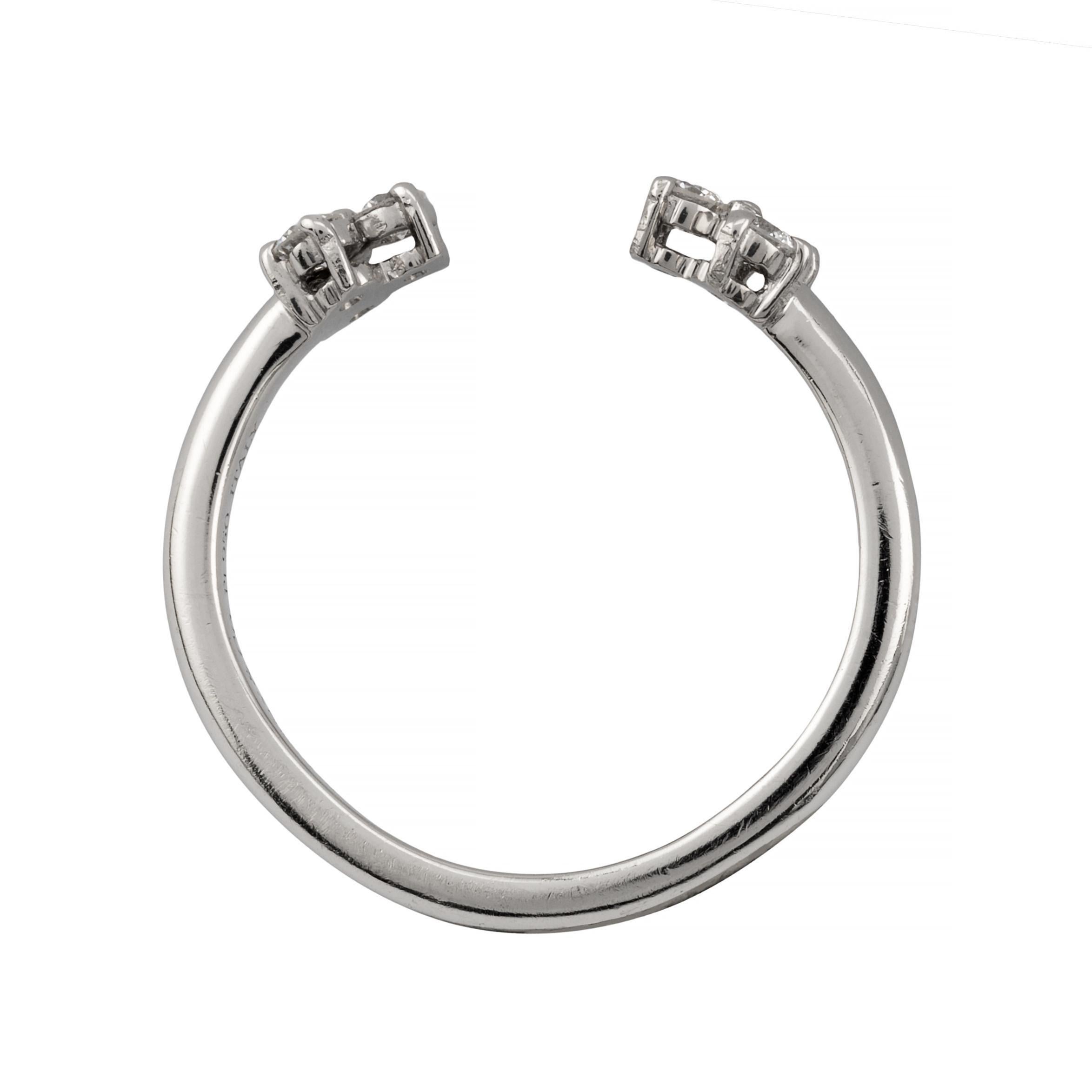 Tiffany & Company Aria 0,28 Karat Offener Diamantring aus Platin mit offenem Diamanten 2
